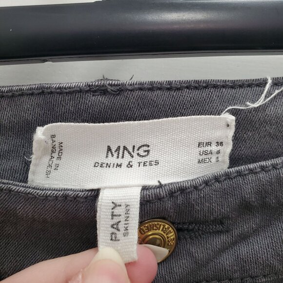 MNG Mango Paty Skinny Women's Gray Wash Colored Denim Slim‎ Leg Jeans Size US 6 - Picture 3 of 5